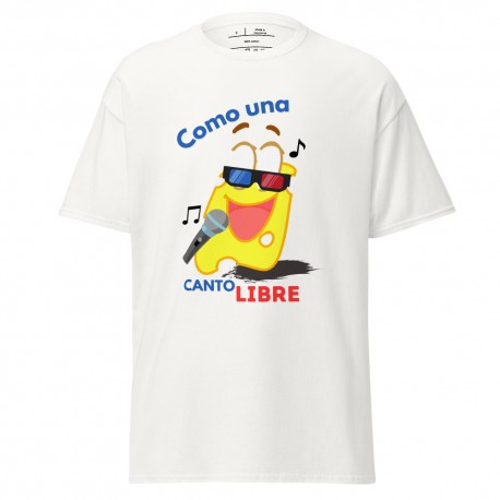 Camiseta clásica unisex blanca COMO UNA LONCHA DE QUESO canto libre - MAXMUND
