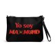 Bolso con correa negro YO SOY MAXMUND letras rojas