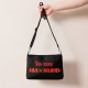 Bolso con correa negro YO SOY MAXMUND letras rojas