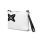 Bolso blanco con símbolo MAXMUND negro