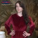 Vestido de terciopelo burdeos
