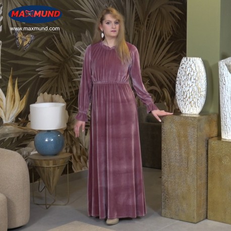 Vestido de fiesta terciopelo rosa 