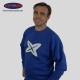 Sudadera hombre azul de algodón - MAXMUND