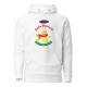 Sudadera con capucha unisex blanca SANTA NAVIDAD Lonchi - MAXMUND