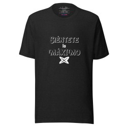 Camiseta negra unisex MAXMUND "Siéntete lo máximo"