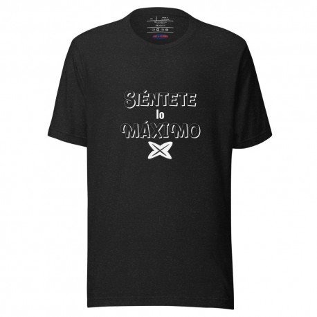 Camiseta negra unisex MAXMUND "Siéntete lo máximo"