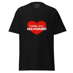 Camiseta clásica unisex negra "CARIÑO, ERES MAXMUND"