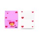 Tarjeta de felicitación horizontal rosa LONCHAS DE QUESO San Valentín