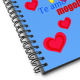 Libreta de notas con espiral azul LONCHAS DE QUESO San Valentín